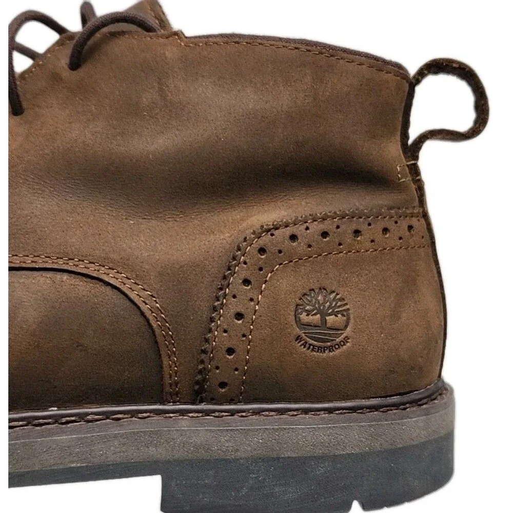Timberland Boots Ankle Squall Canyon Wing Tip Chukka Men Sz 10 Brown Waterproof